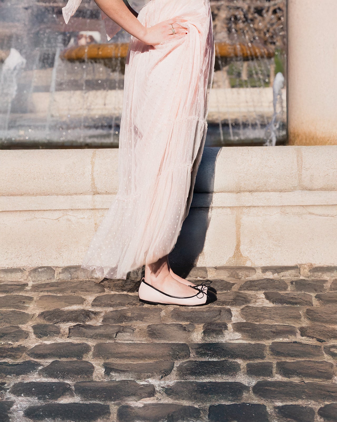 Avely Nappa 2 Tone Cap Toe Flat