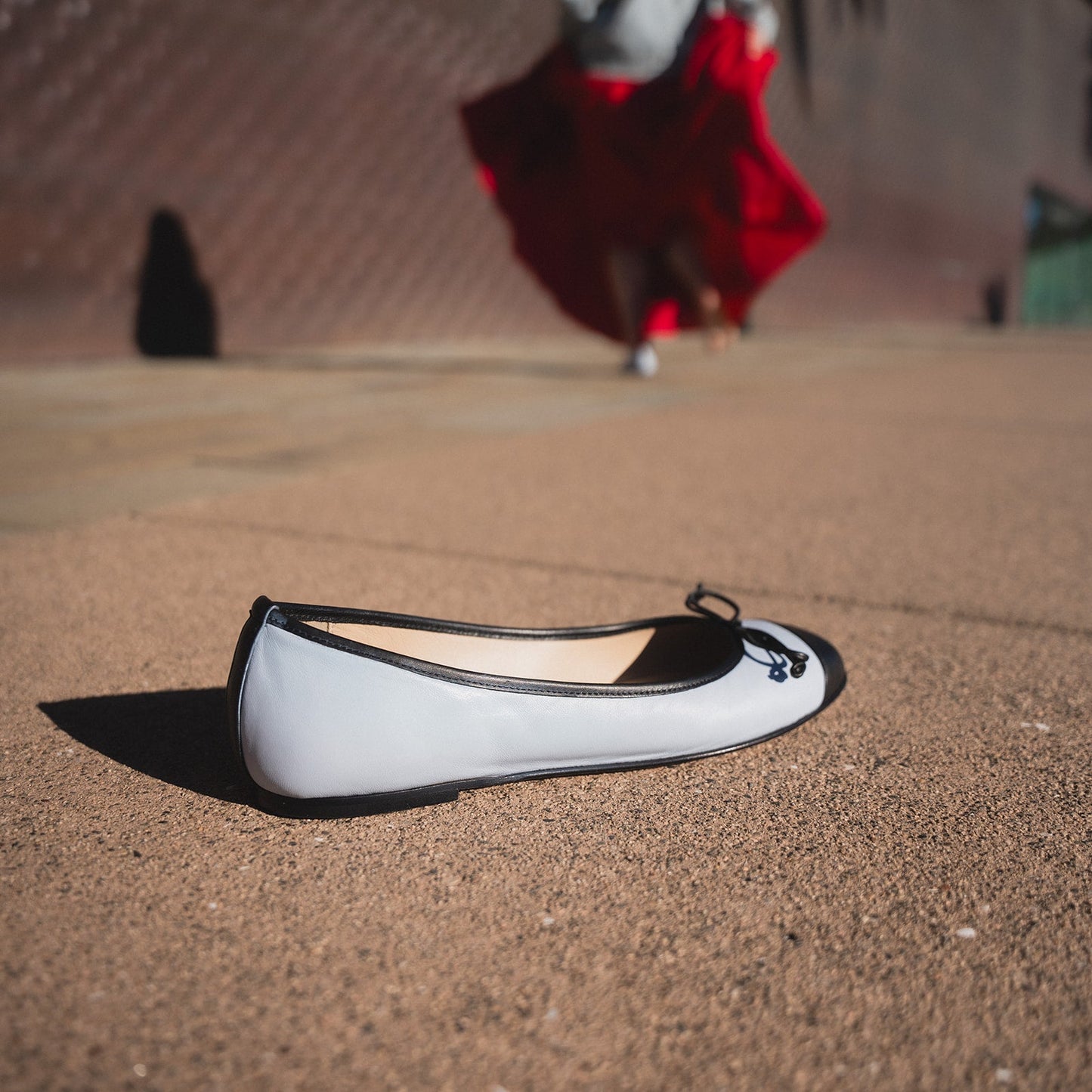 Avely Nappa 2 Tone Cap Toe Flat