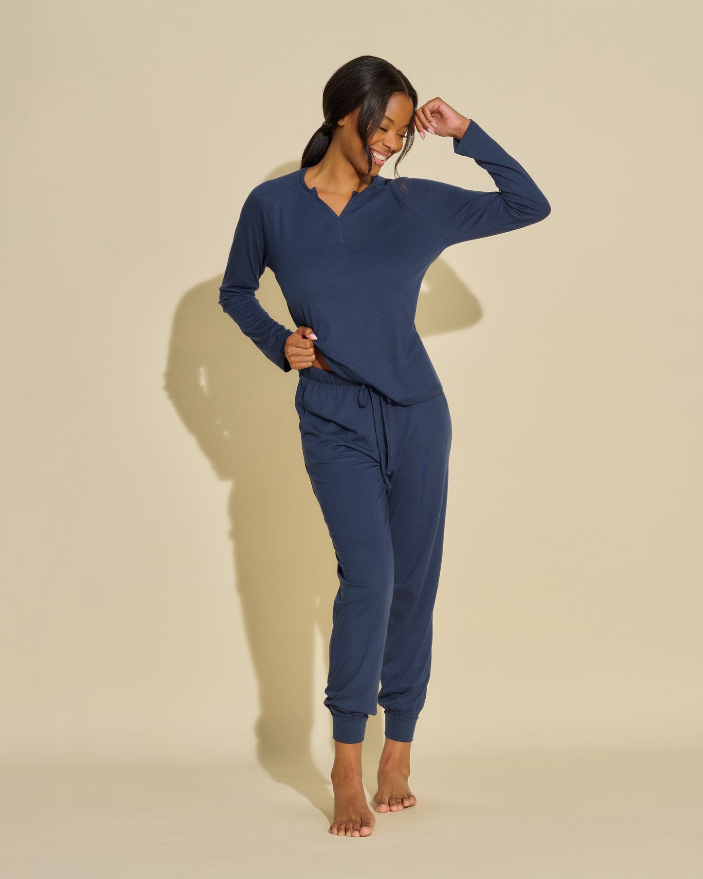 Blue Set - Bella Long Sleeve Top & Jogger Set