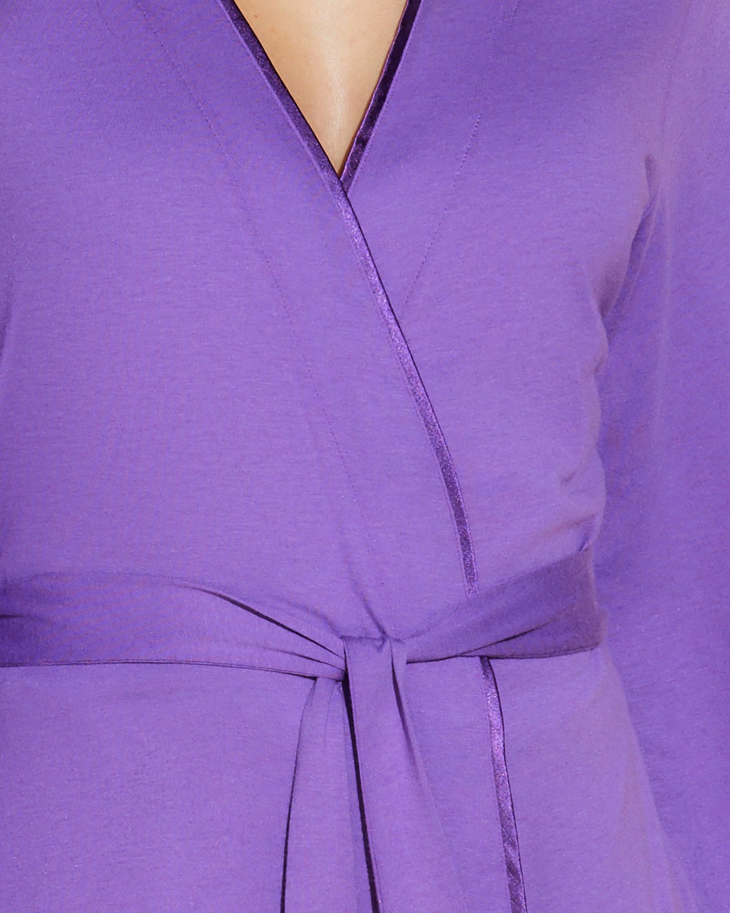 Purple Set - Bella Racerback Camisole, Robe And Pant Pajama Set