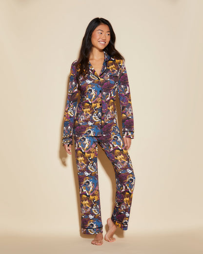 Print Set - Bella Printed Long Sleeve Top & Pant Pajamas