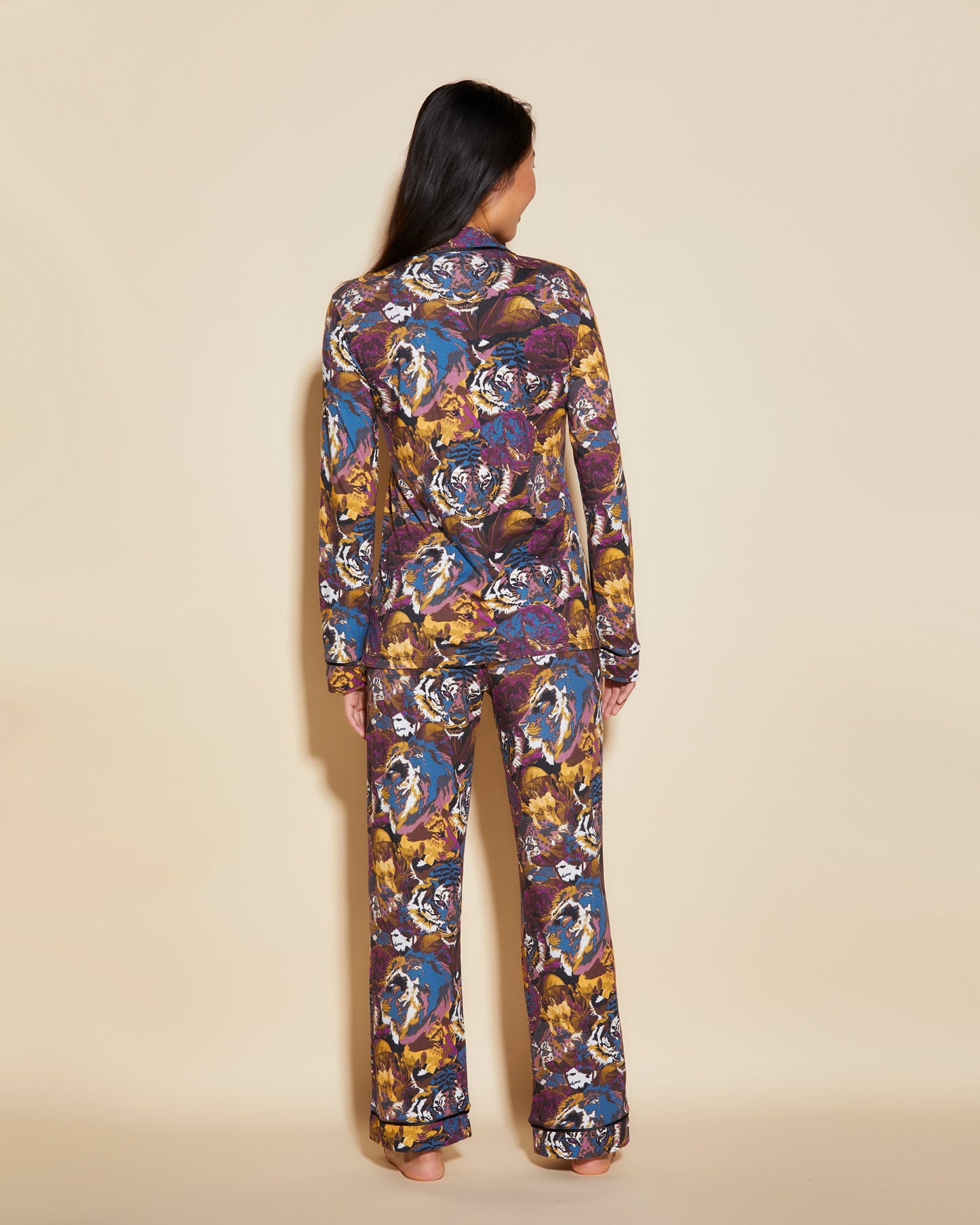 Print Set - Bella Printed Long Sleeve Top & Pant Pajamas