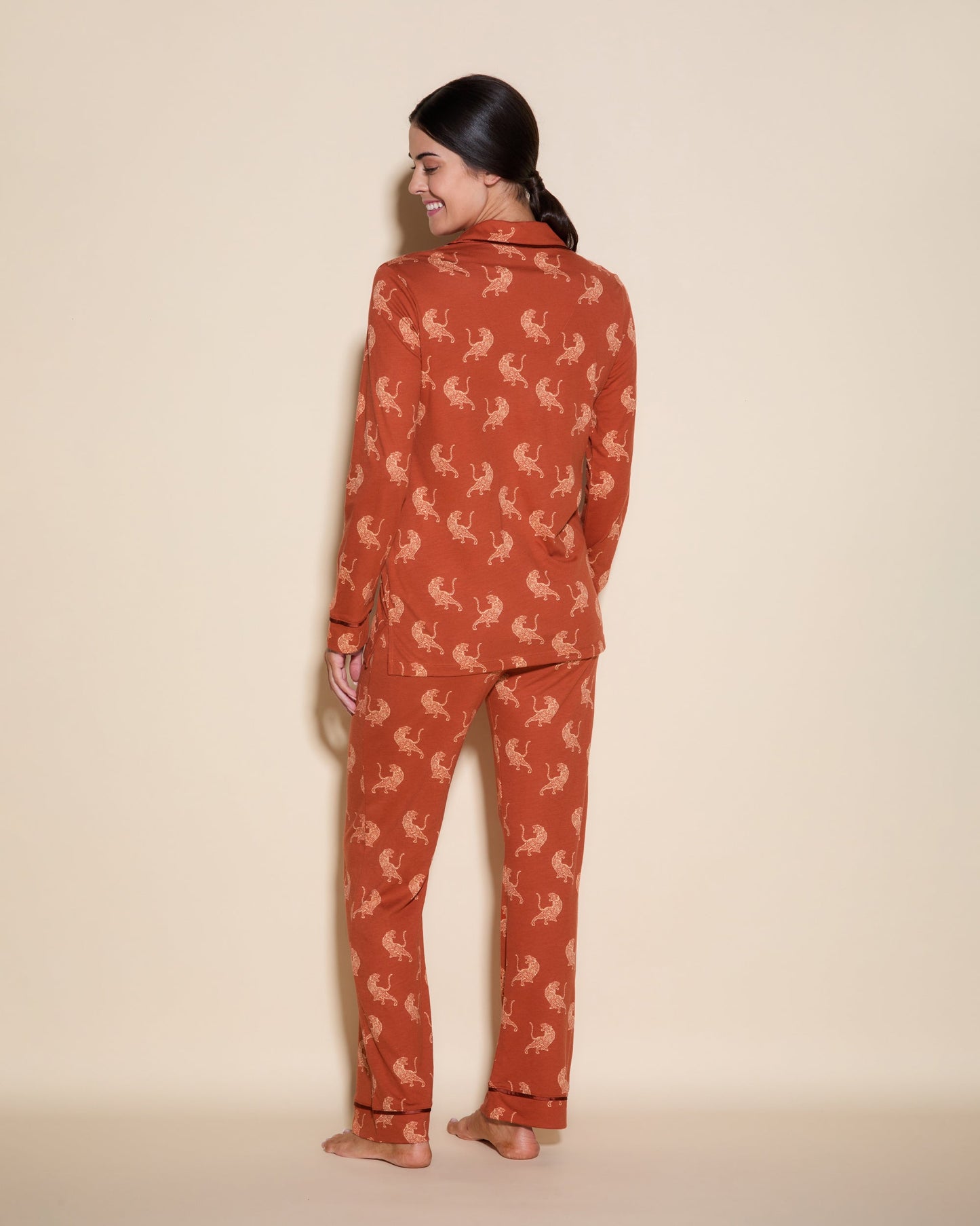 Print Set - Bella Printed Long Sleeve Top & Pant Pajamas