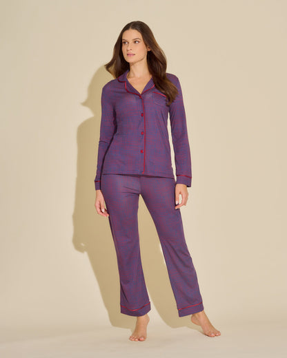 Print Set - Bella Printed Long Sleeve Top & Pant Pajama Set