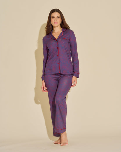 Print Set - Bella Printed Long Sleeve Top & Pant Pajama Set