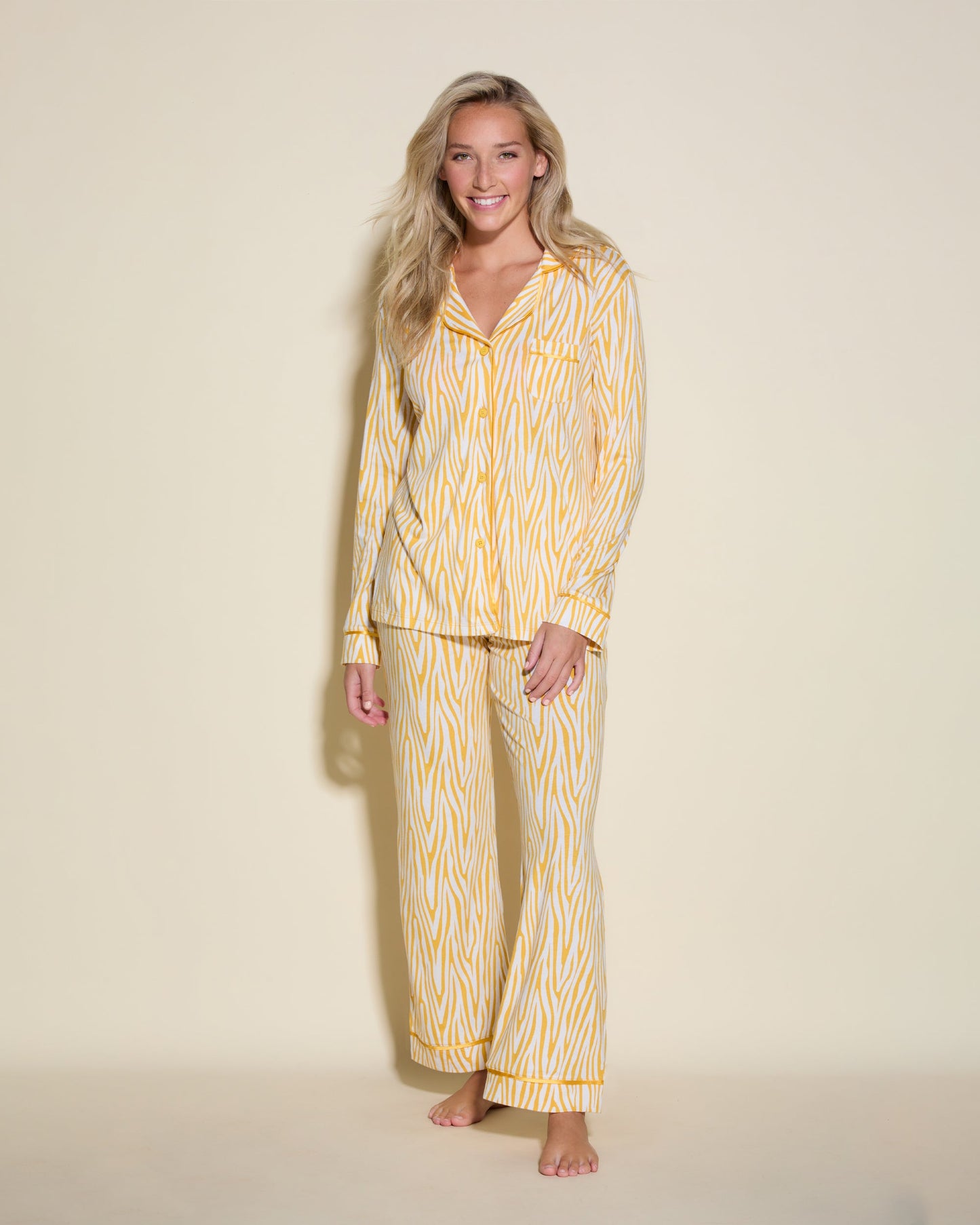 Print Set - Bella Printed Long Sleeve Top & Pant Pajamas