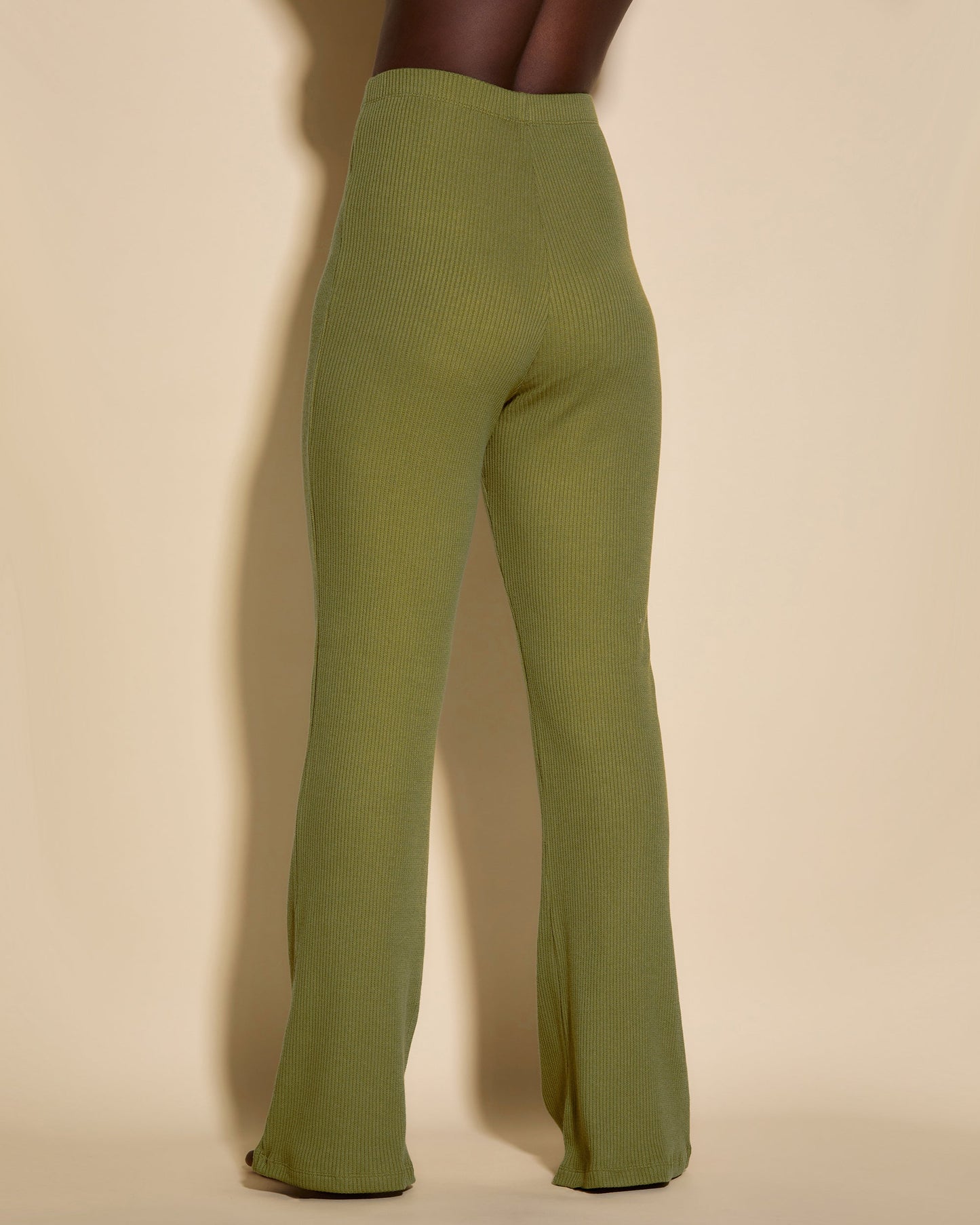 Green Pant - Britt High Waisted Wide Leg Pant