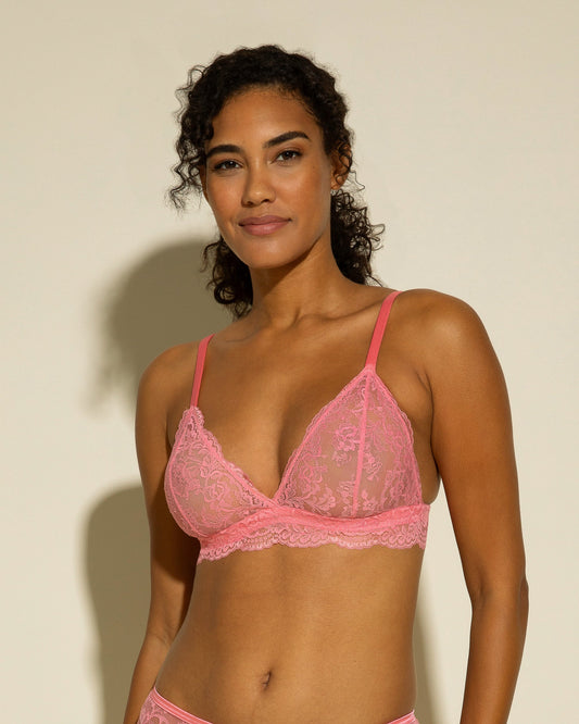 Pink Bralette - Courtney Triangle Bralette