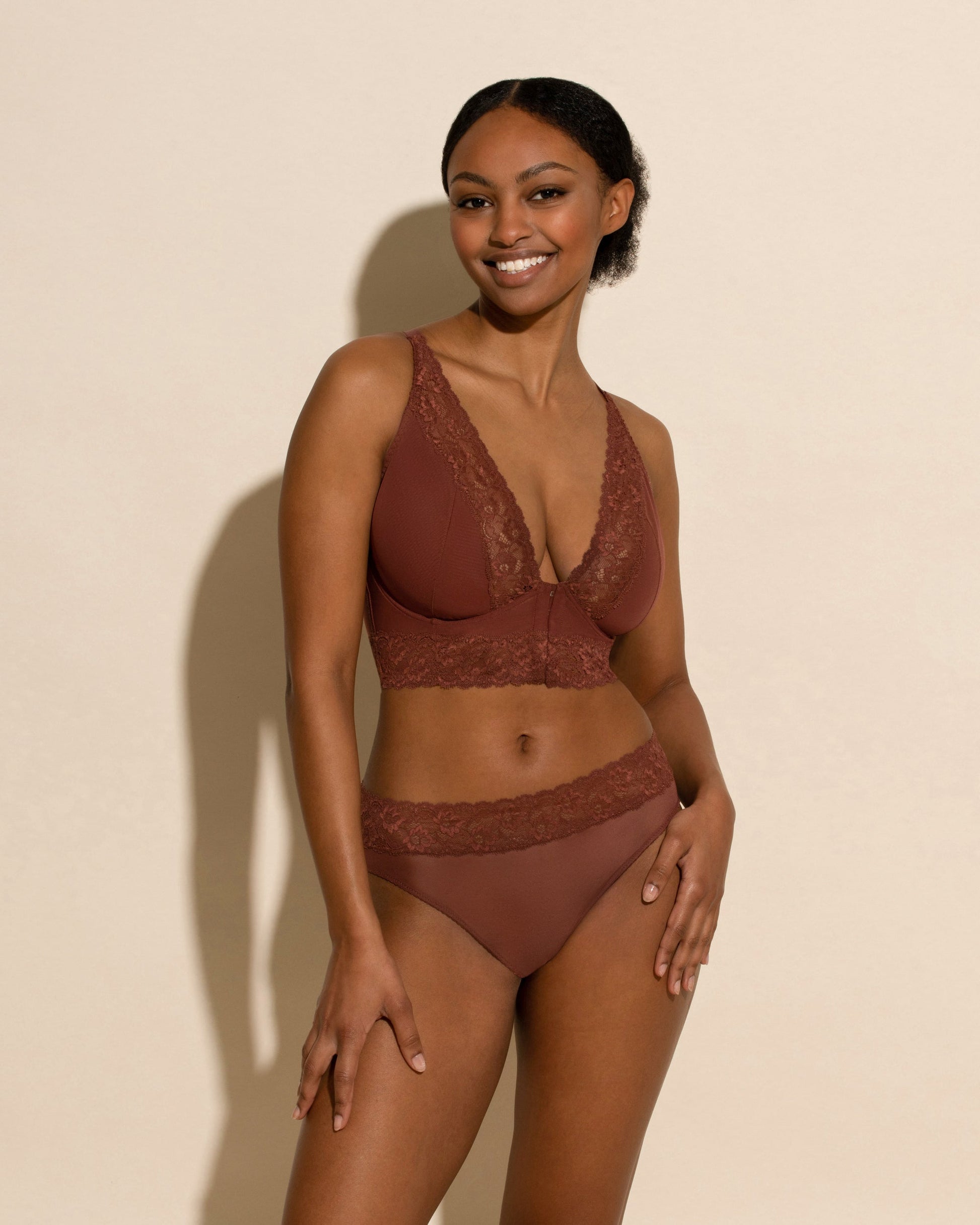 Brown Bikini - Forever High Waisted Bikini