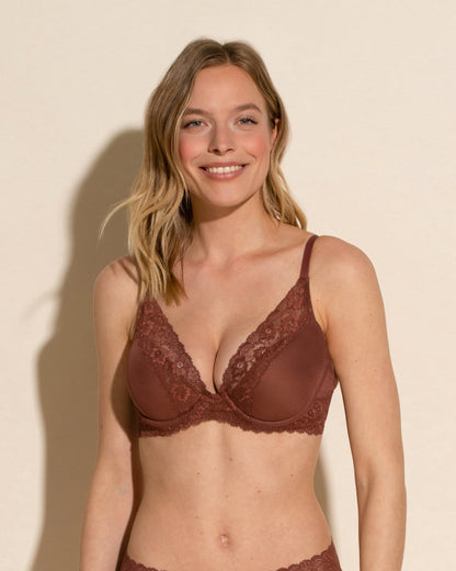 Brown Bra - Forever Molded Underwire Bra