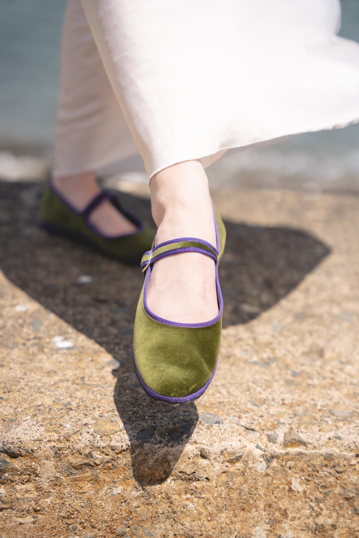 Ginger Mary Jane Verde Oliva/Viola