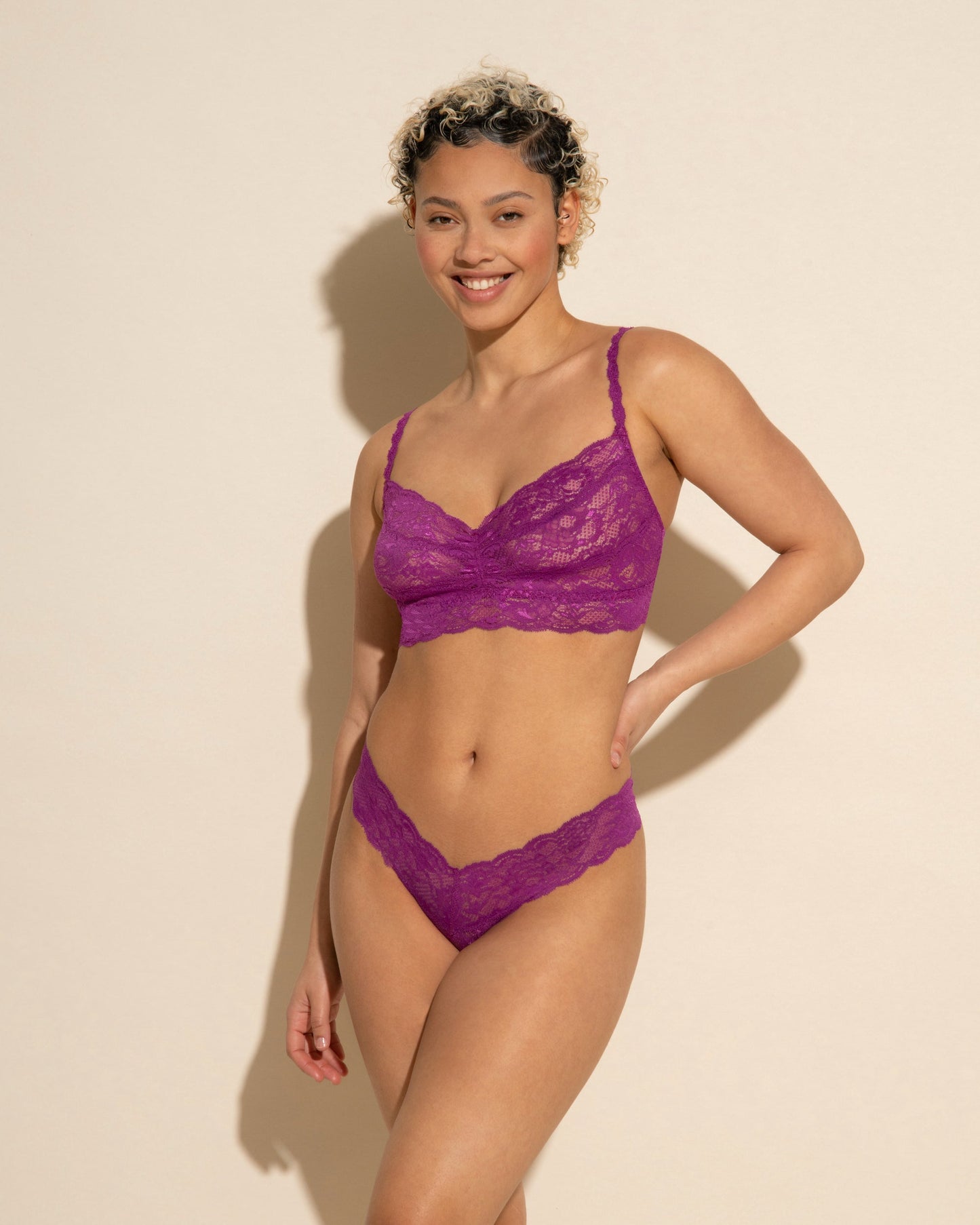 Purple Thong - Never Say Never Cutie Low Rise Thong