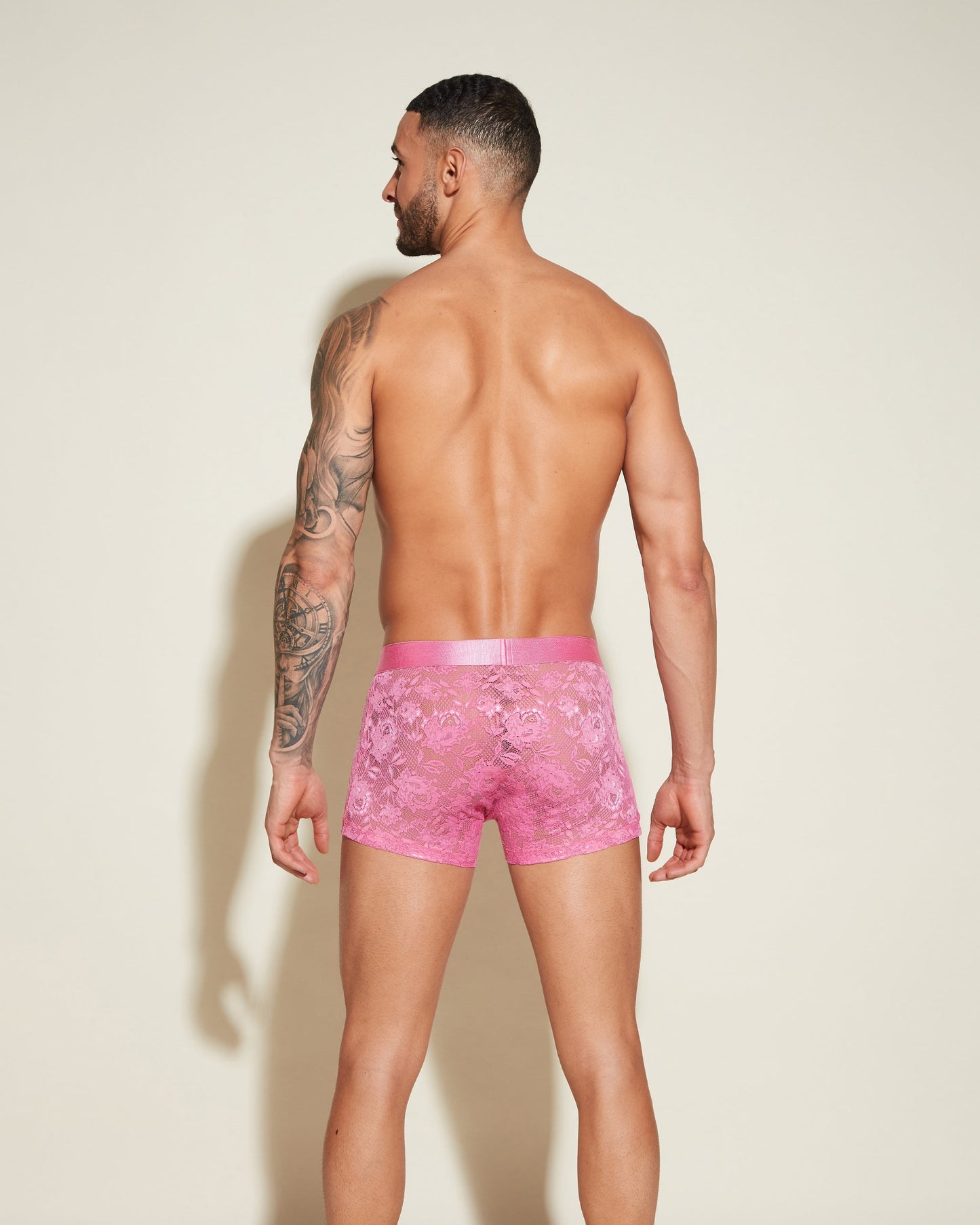 Pink Mens Brief - Never Say Never Form Classic Trunk