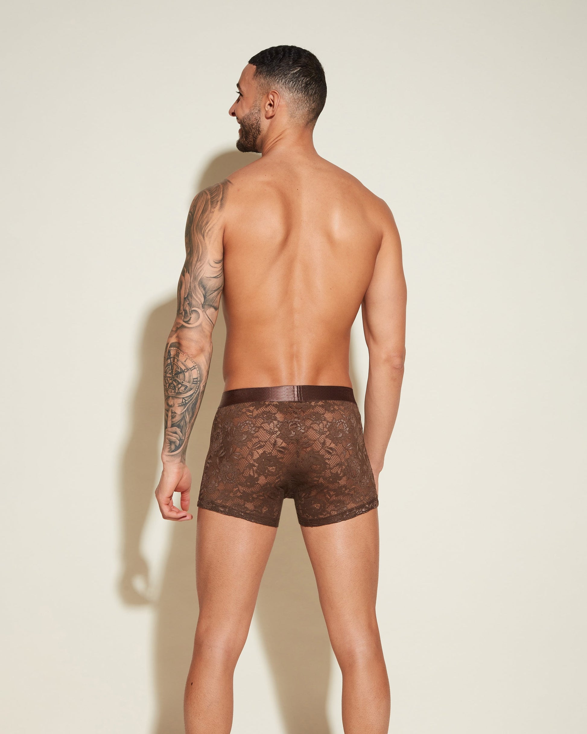 Brown Mens Brief - Never Say Never Form Classic Trunk