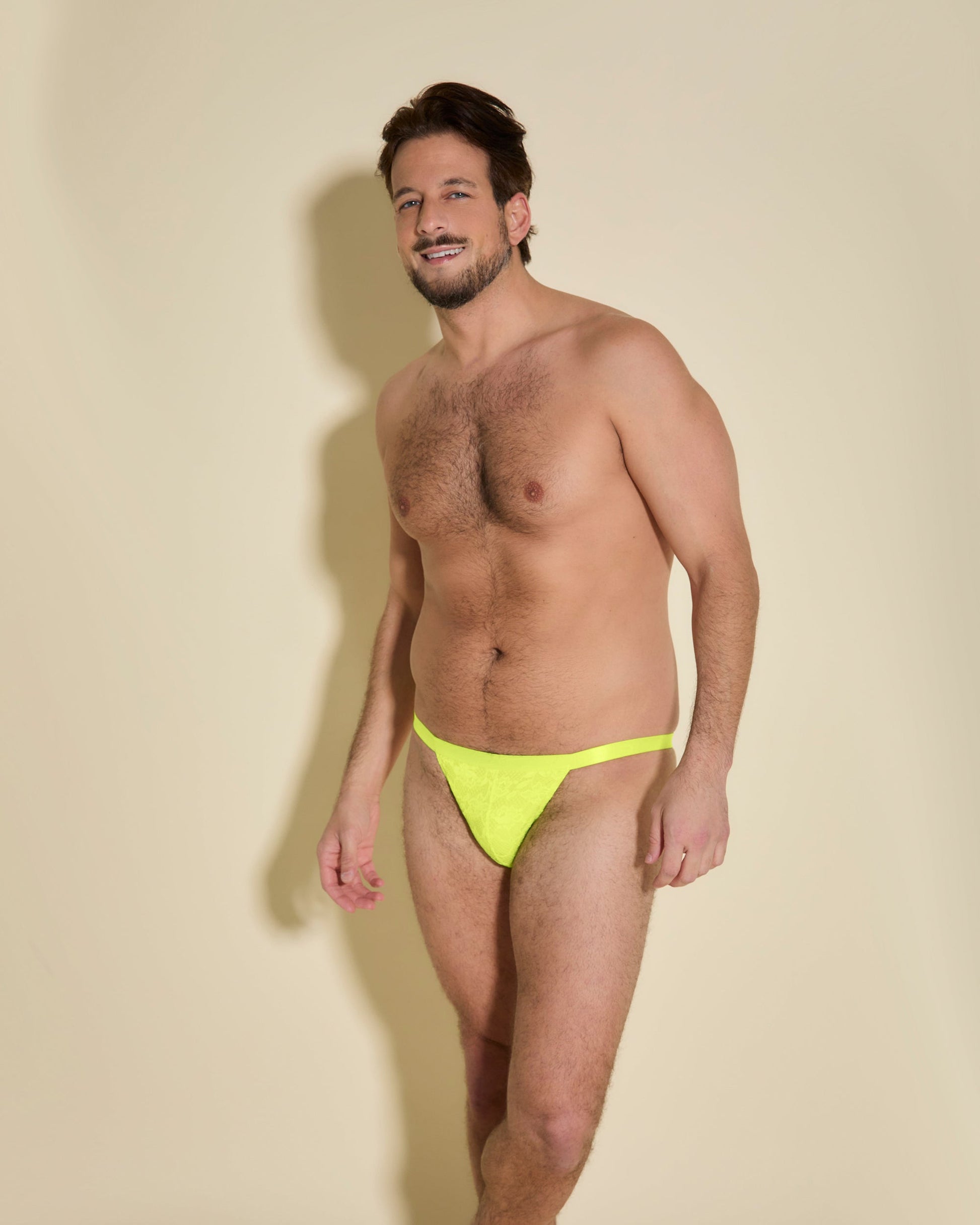 Yellow Mens Thong - Never Say Never Italian Thong