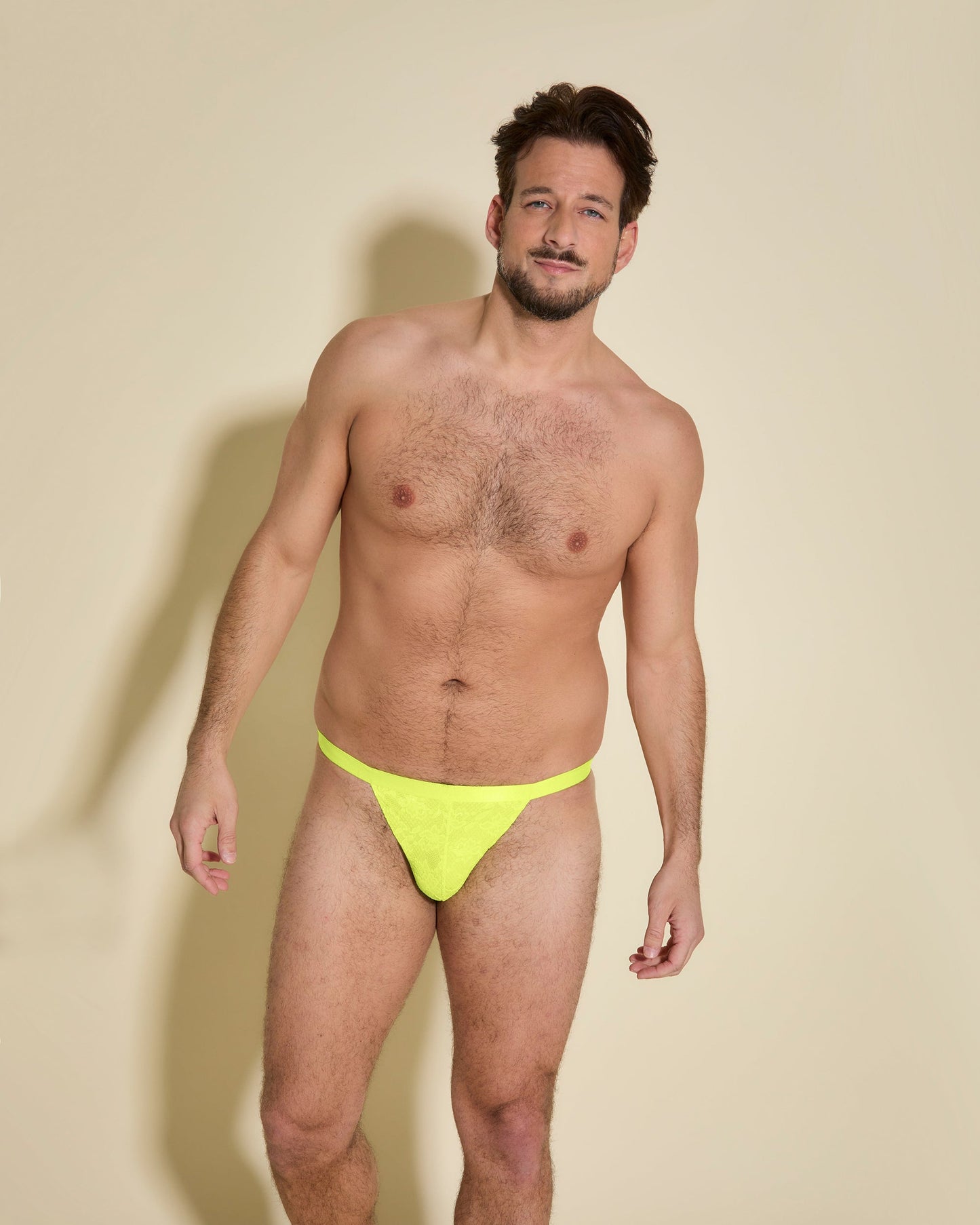 Yellow Mens Thong - Never Say Never Italian Thong