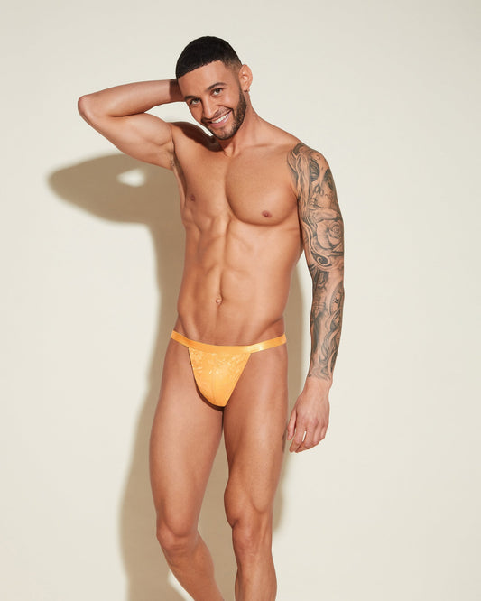 Yellow Mens Thong - Never Say Never Italian Thong