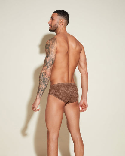 Brown Mens Brief - Never Say Never Comfort Micro Brief