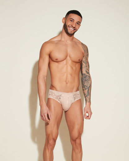 Beige Mens Brief - Never Say Never Comfort Micro Brief