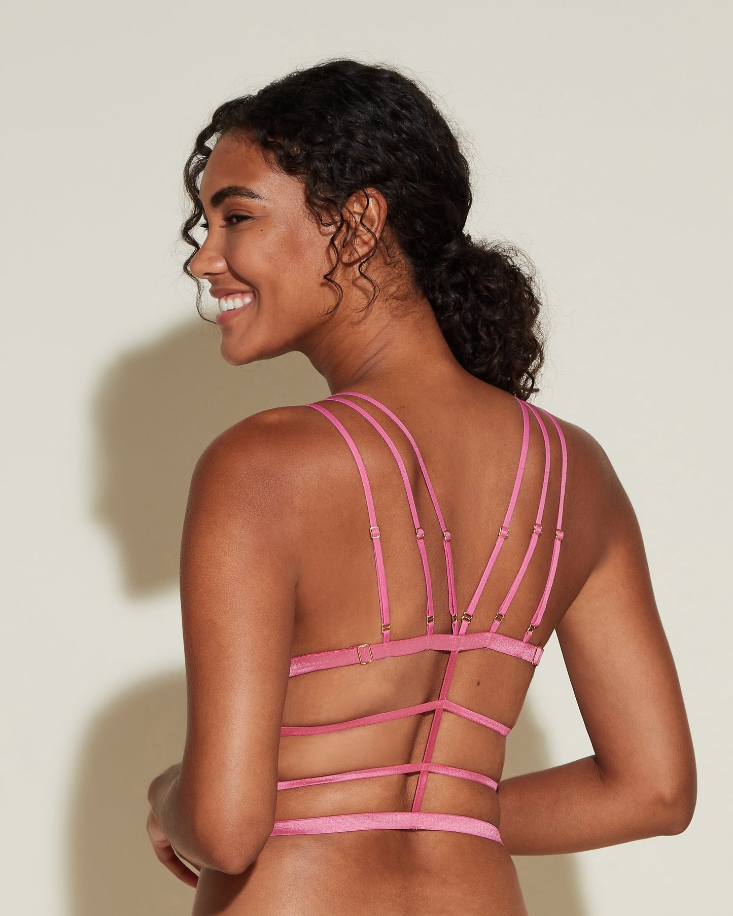 Pink Camisole - Never Say Never Tie Me Down Cropped Cami