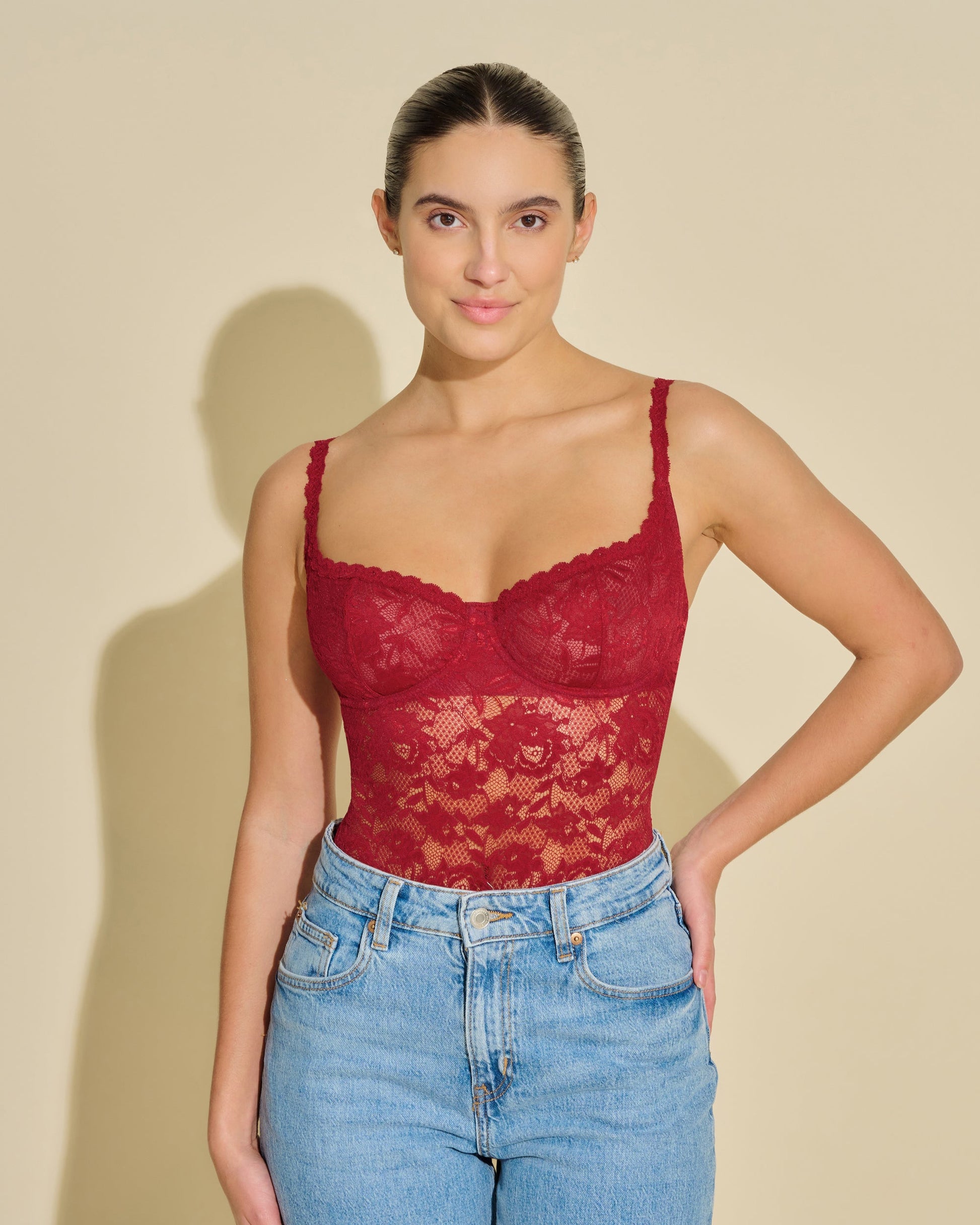 Red Teddy - Never Say Never Balconette Bodysuit