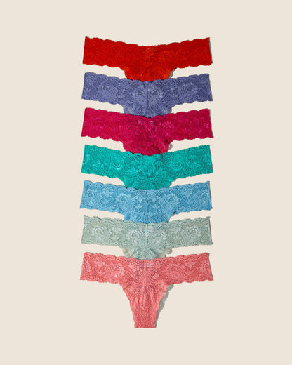 Multi Thong - Never Say Never Cutie Thong 7 Pack