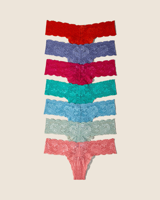 Multi Thong - Never Say Never Cutie Thong 7 Pack