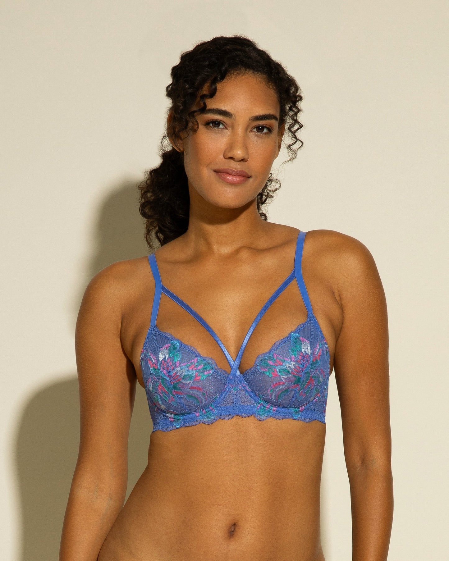 Blue Bra - Paradiso Strappy Underwire Demi Cup Bra