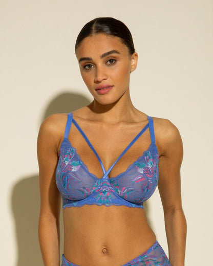 Blue Bra - Paradiso Strappy Underwire Demi Cup Bra