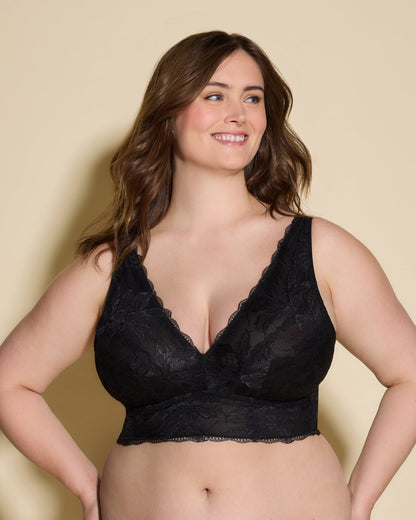 Black Bralette - Paradiso Super Curvy Longline Bralette