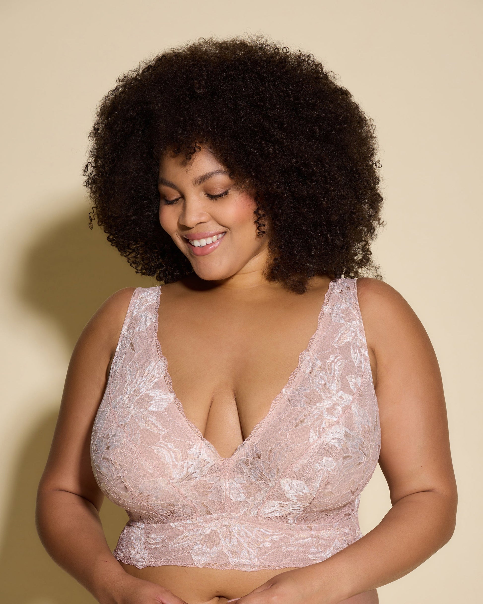 Pink Bralette - Paradiso Ultra Curvy Longline Bralette