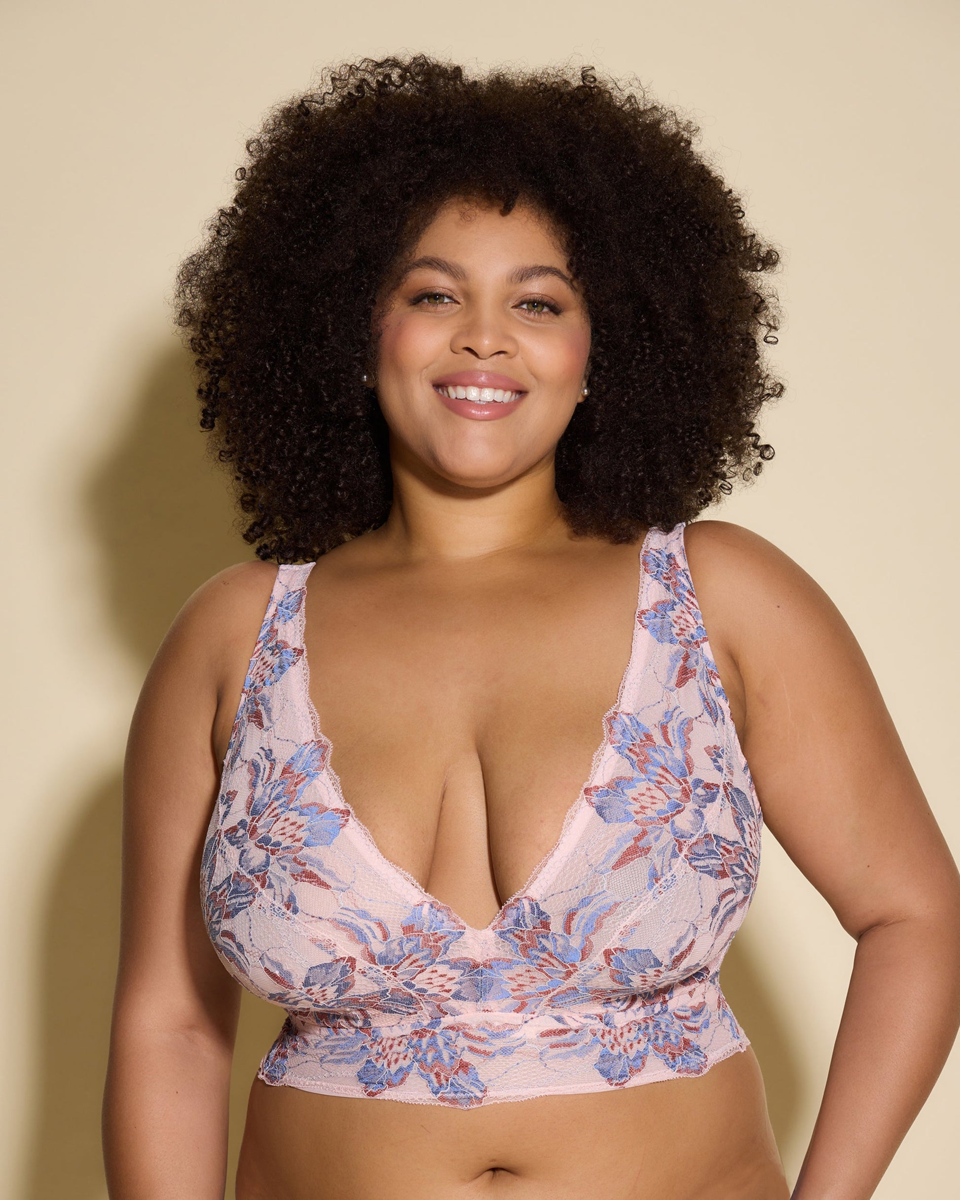 Pink Bralette - Paradiso Ultra Curvy Longline Bralette