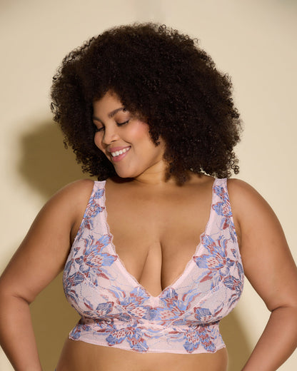 Pink Bralette - Paradiso Ultra Curvy Longline Bralette