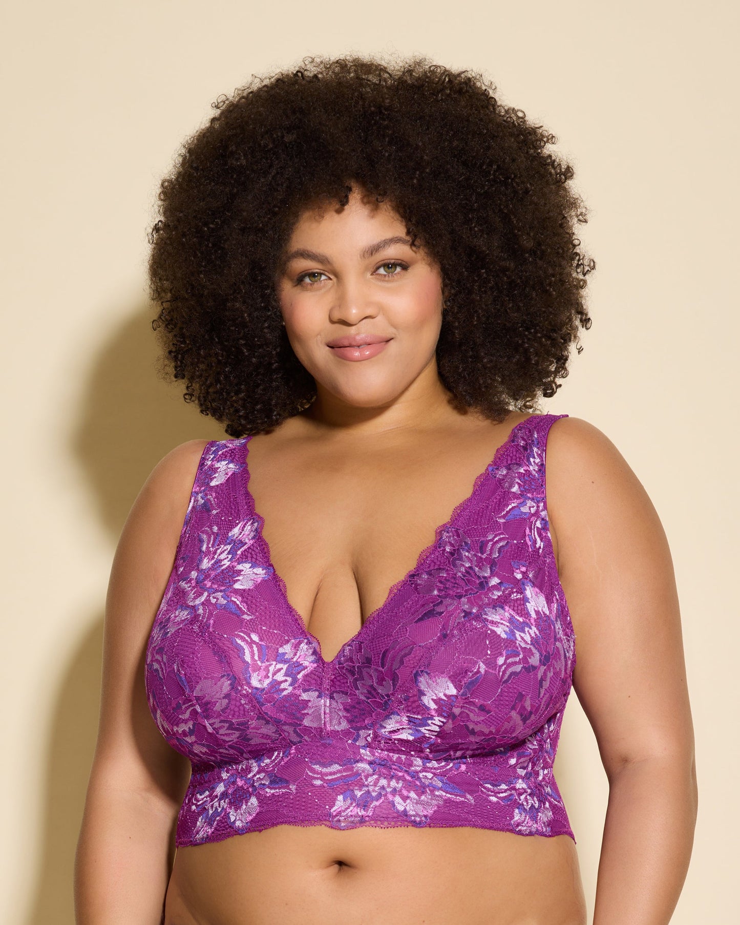 Purple Bralette - Paradiso Ultra Curvy Longline Bralette