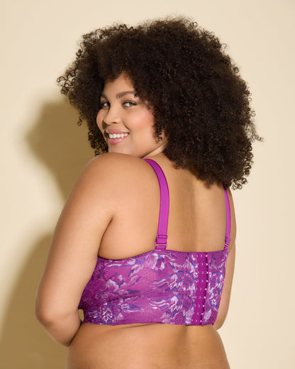 Purple Bralette - Paradiso Ultra Curvy Longline Bralette