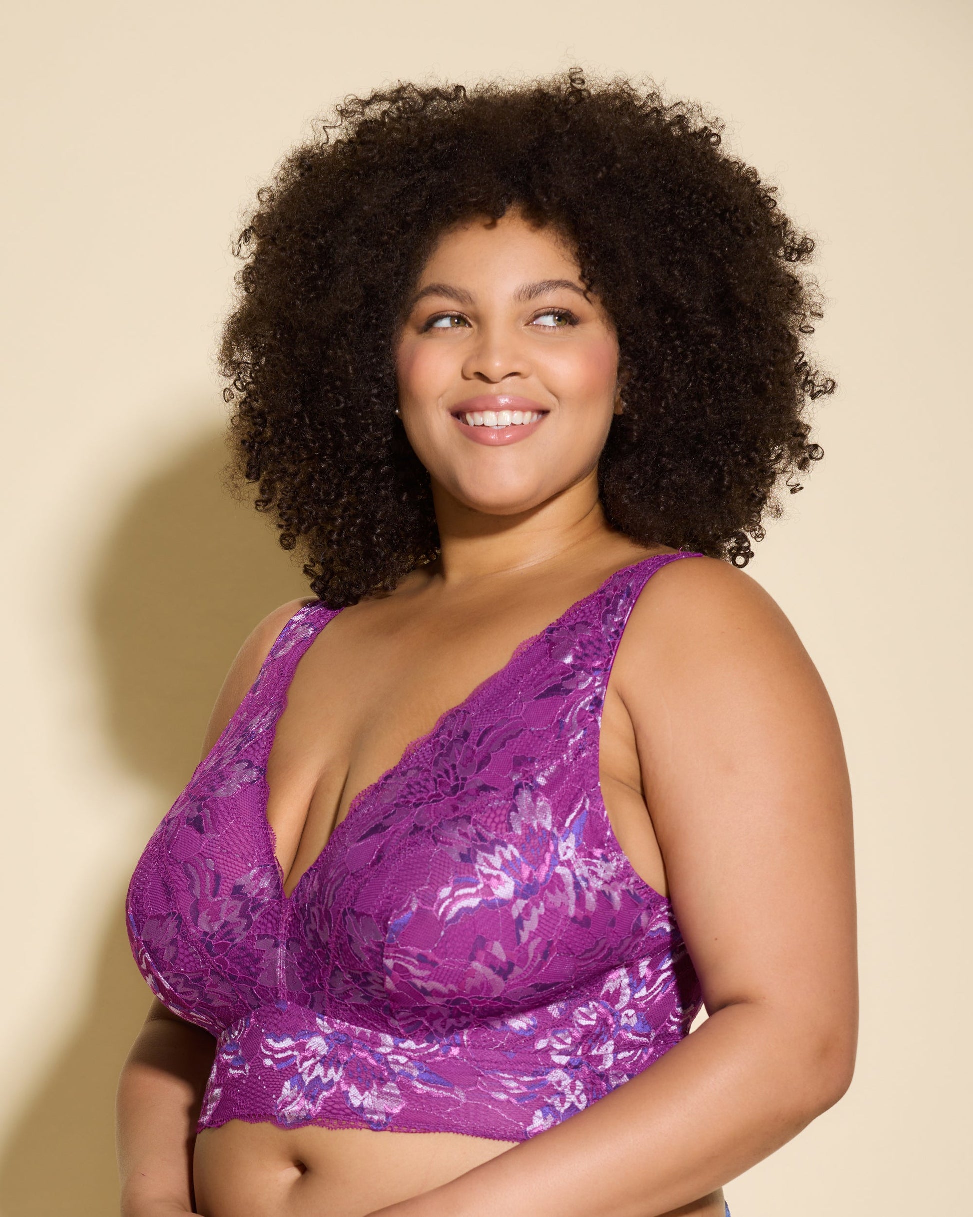 Purple Bralette - Paradiso Ultra Curvy Longline Bralette