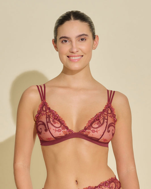 Red Bralette - Sanika Triangle Soft Bra