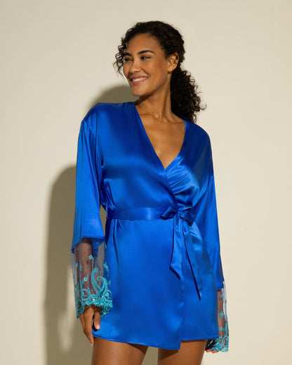 Blue Robe - Sanika Silk Robe