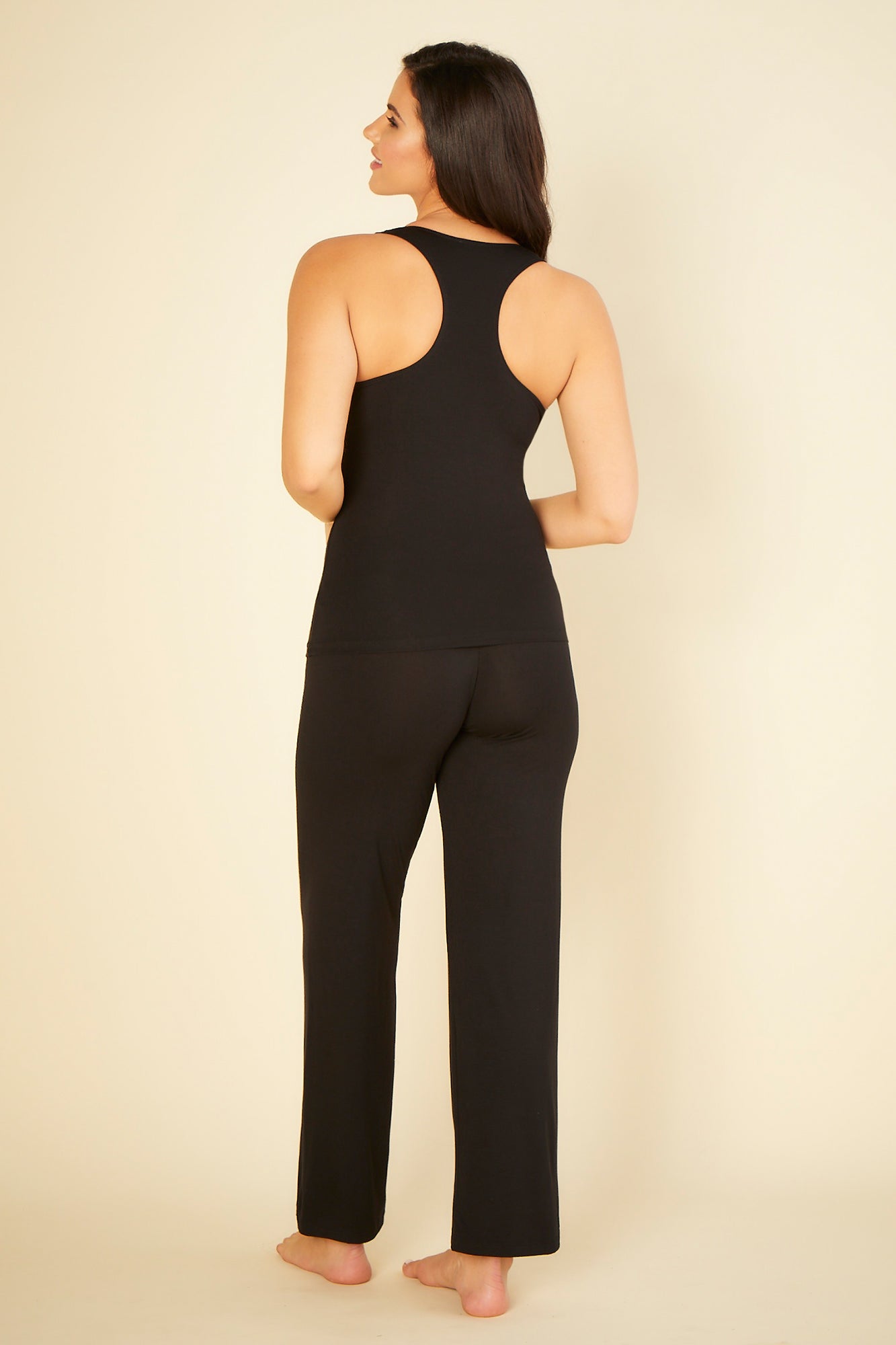 Black Set - Talco Curvy Racerback Camisole And Pant Set