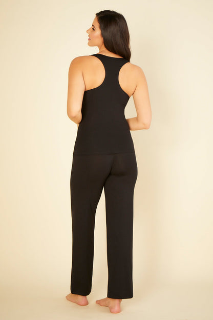 Black Set - Talco Curvy Racerback Camisole And Pant Set