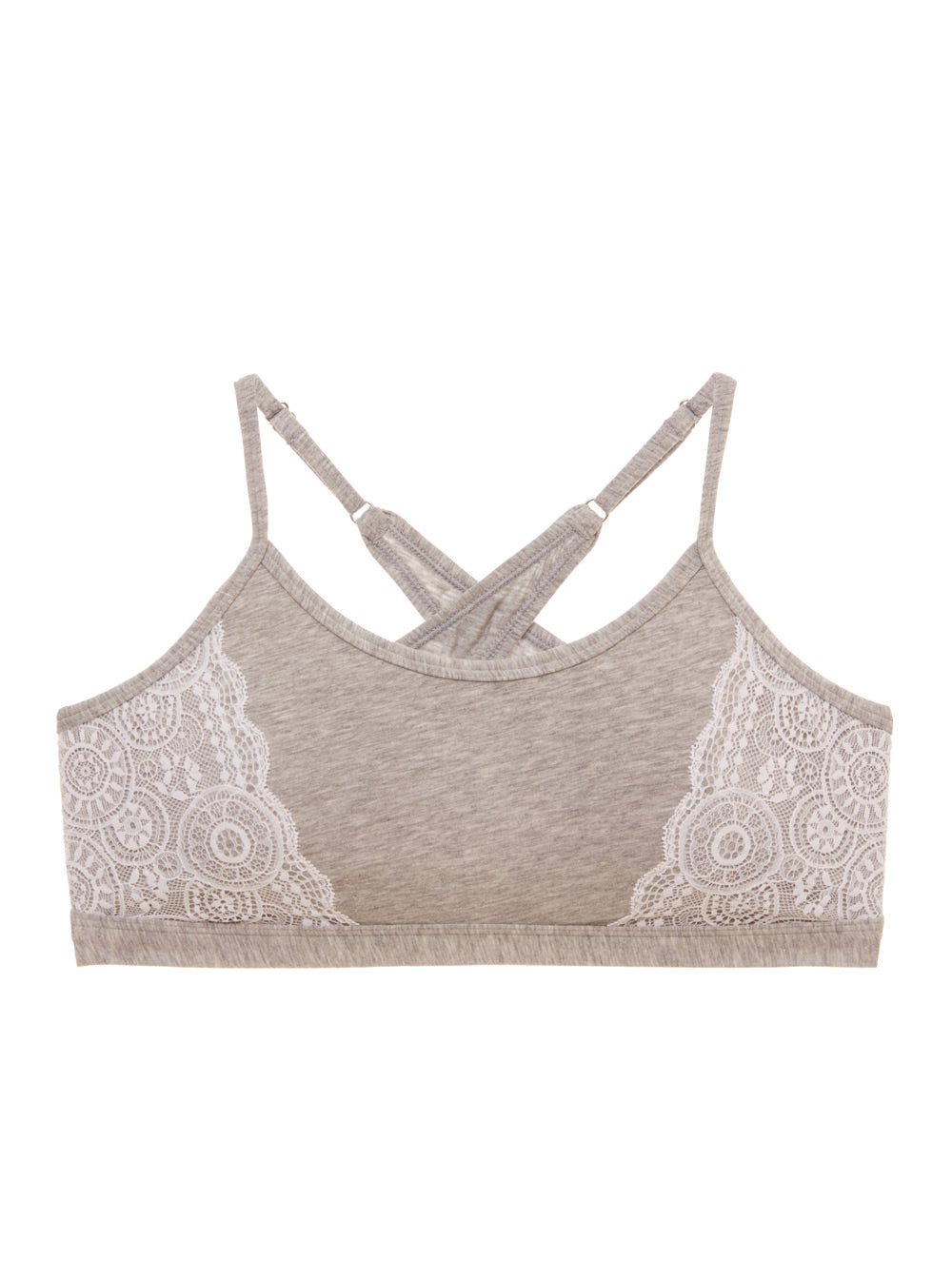 Gray Bralette - Trendsetter Trendsetter Criss Cross Back Tween Bralette